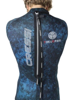 Cressi Tokugawa 3mm 1-Piece Wetsuit Mens 21 Cressi Tokugawa 3mm 1-Piece Wetsuit Mens -Free Dive Gears Sales Cressi Tokugawa 3mm 1 Piece Suit Mens Back Detail