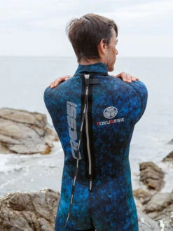 Cressi Tokugawa 3mm 1-Piece Wetsuit Mens 29 Cressi Tokugawa 3mm 1-Piece Wetsuit Mens -Free Dive Gears Sales Cressi Tokugawa 3mm 1 Piece Suit Mens Lifestyle Back