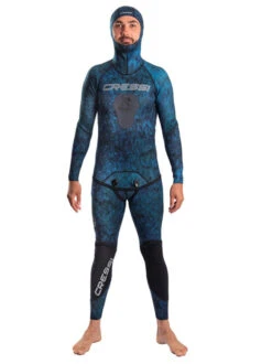 Cressi Tokugawa 2mm 2-Piece Skin Wetsuit Mens 16 Cressi Tokugawa 2mm 2-Piece Skin Wetsuit Mens -Free Dive Gears Sales Cressi Tokugawa2mm Skin Wetsuit Front with Hood