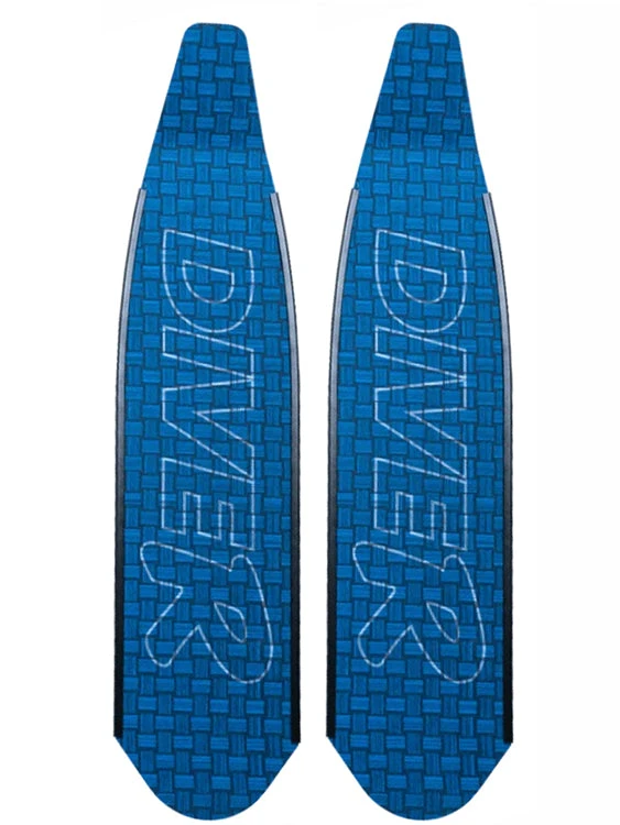 DiveR Freediving Fin Blades - Carbon Innegra Blue 3 DiveR Freediving Fin Blades - Carbon Innegra Blue