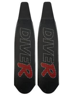 DiveR Freediving Fin Blades - Black Carbon Innegra