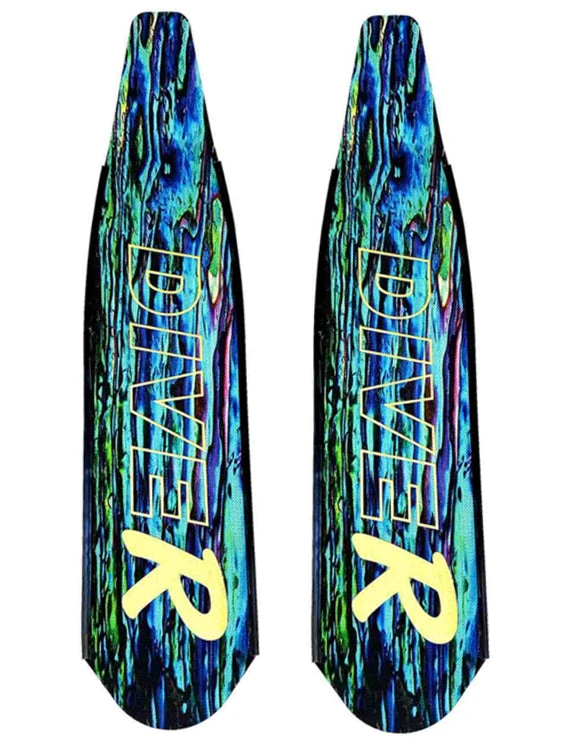 DiveR Freediving Fin Blades - Paua 3 DiveR Freediving Fin Blades - Paua