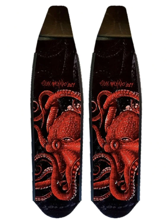 DiveR Freediving Fin Blades - Wild Red Octopus 3 DiveR Freediving Fin Blades - Wild Red Octopus