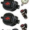 HOG D3 / Zenith Black Backmount Tech Diver Regulator Set -Free Dive Gears Sales HOG D3 Sealed Zenith Black Tech Diver Regulator Set