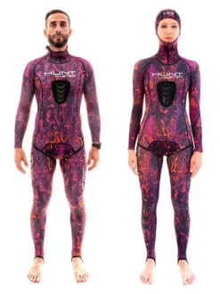 Huntmaster Hooded Spearfishing Rashguard 2-Piece Camo Suit Unisex 26 Huntmaster Hooded Spearfishing Rashguard 2-Piece Camo Suit Unisex -Free Dive Gears Sales Huntmaster Hooded Spearfishing Rashguard 2 Piece Suit with Chest Pad Camo Unisex Pink