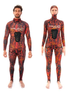 Huntmaster Hooded Spearfishing Rashguard 2-Piece Camo Suit Unisex 27 Huntmaster Hooded Spearfishing Rashguard 2-Piece Camo Suit Unisex -Free Dive Gears Sales Huntmaster Hooded Spearfishing Rashguard 2 Piece Suit with Chest Pad Camo Unisex Red
