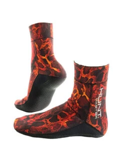 Huntmaster Burnum Neoprene 3.5mm Socks Camo Series -Free Dive Gears Sales Huntmaster Neoprene 3.5mm Socks Camo Series Red