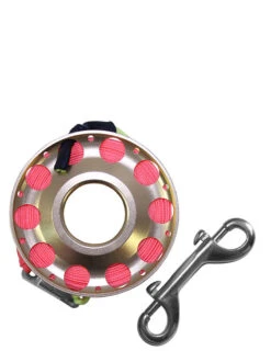 Reefline 25m Aluminium Spool With Swivel -Free Dive Gears Sales Reefline 25m Aluminium Spool with Swivel Bolt Snap Gold